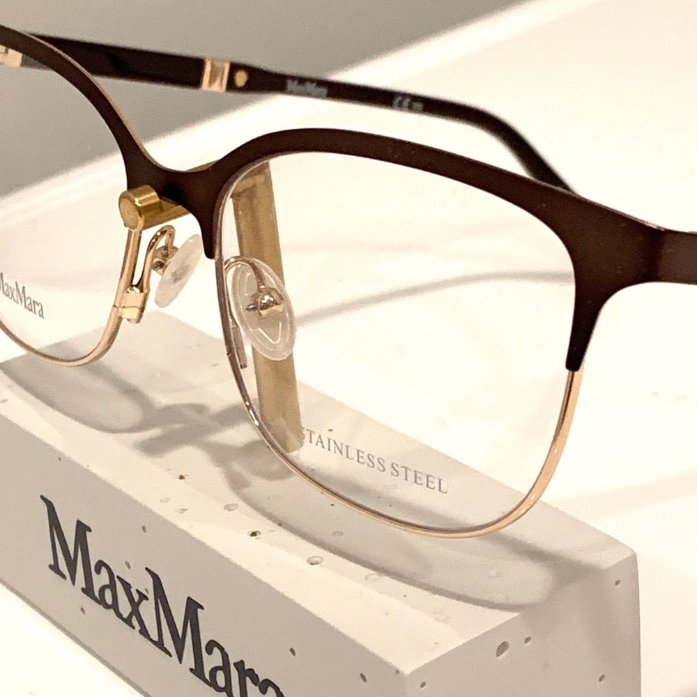 MaxMara MM1273 UIG Matte Brown and Gold - Picture 3 of 5